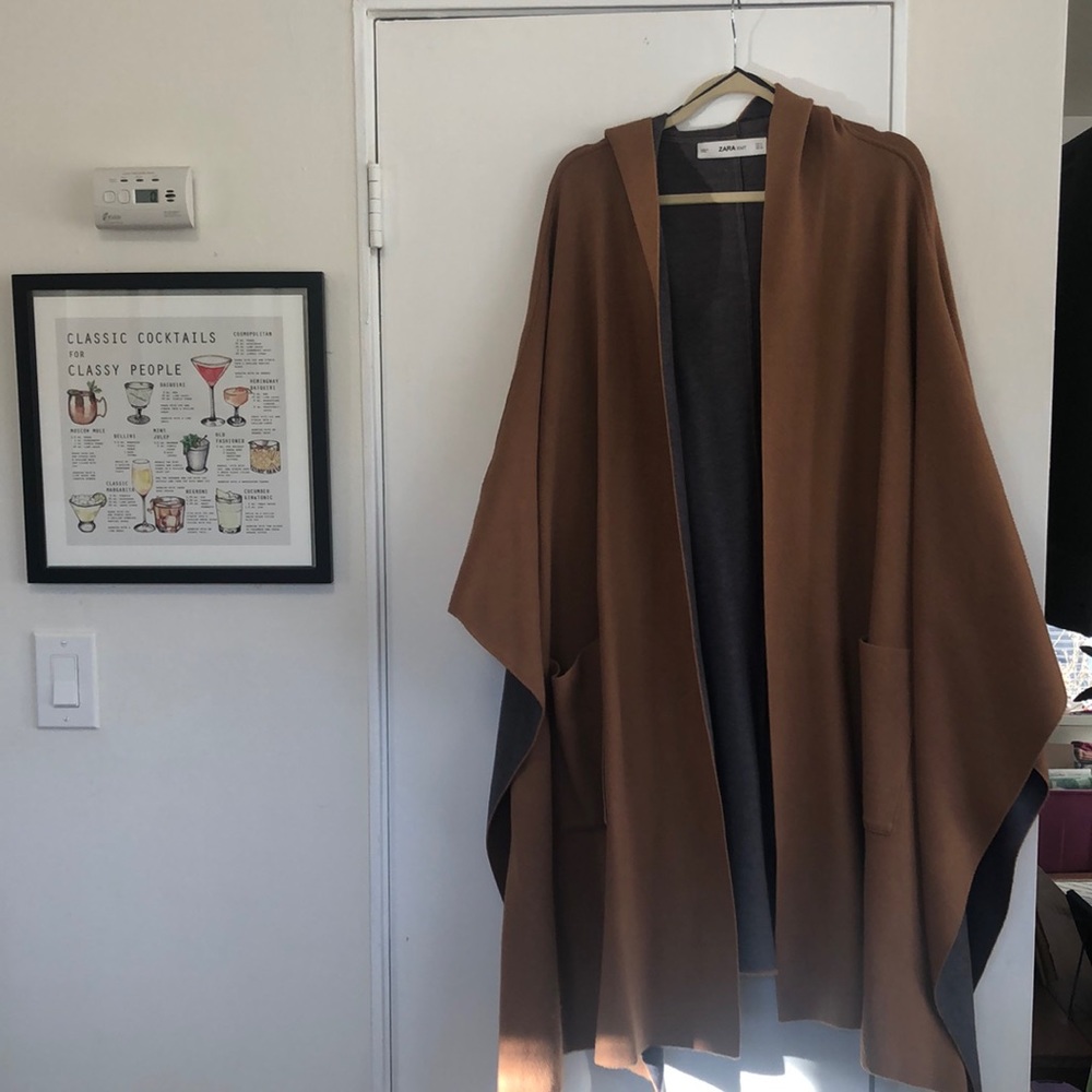 Zara Knit Hooded Cape
